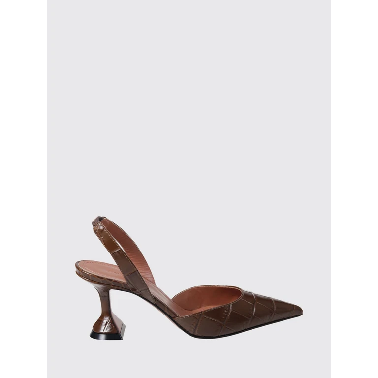 Holli Croc-Effect Leather Slingback Pumps with a Mid Heel (HOLLISLING70PRINTEDCROCBROWN)