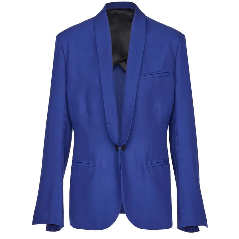 Silk Shantung Twin Button Blazer