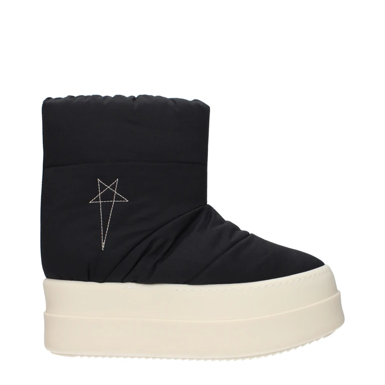 Rick Owens Black Fabric Ankle Boots - Women