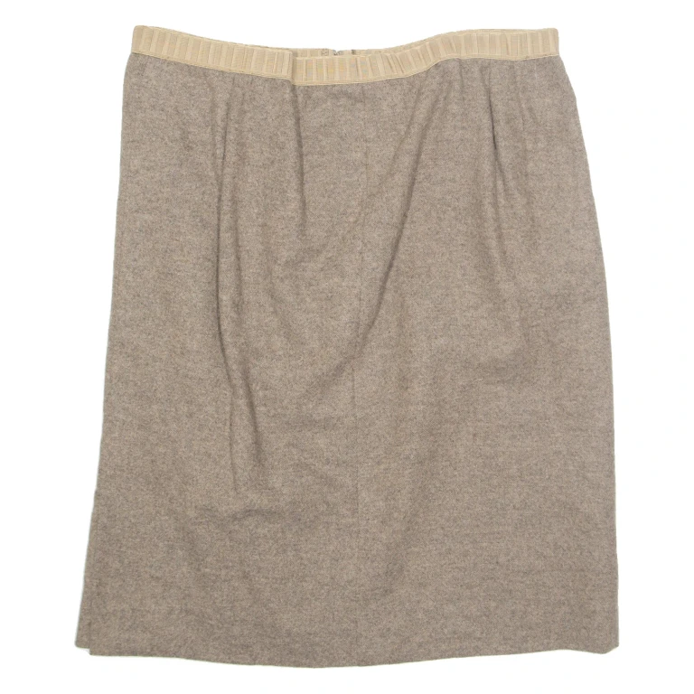 Womens Pencil Skirt Brown Midi XL