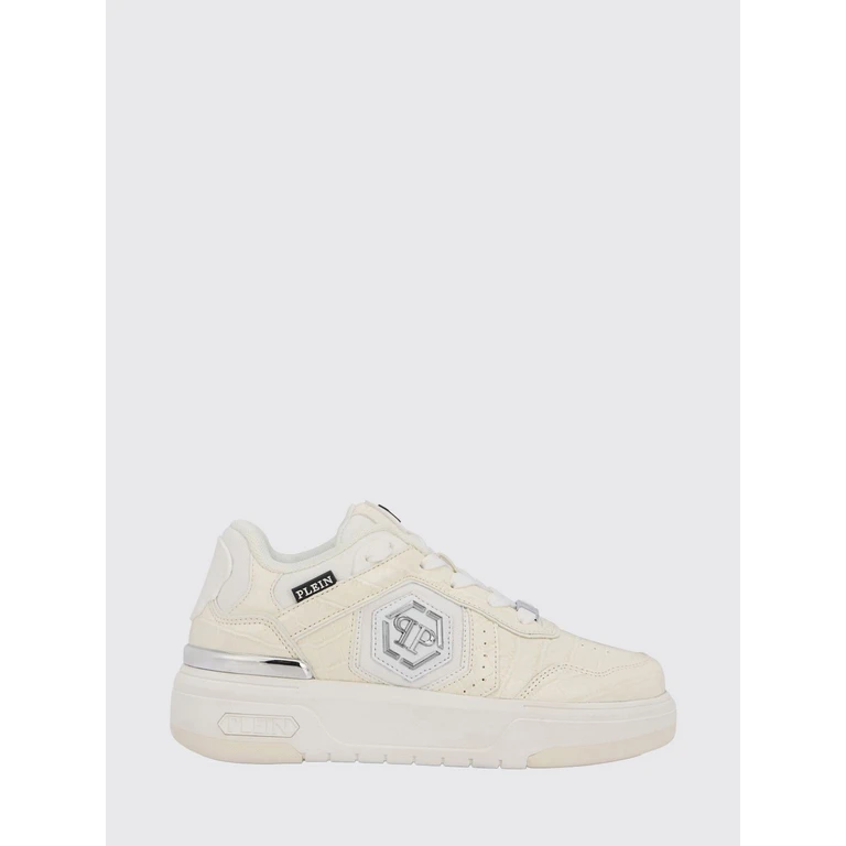 SK8R Low-Top Sneakers in Leather and Mesh with Croc Print and Hexagon Logo (PAFSUSC0962PTE003N01)