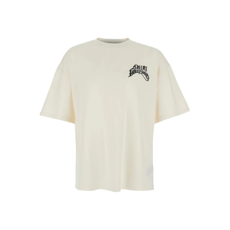 Relaxed Fit Cotton T-Shirt with Contrast Logo (AMTOJR1189127)