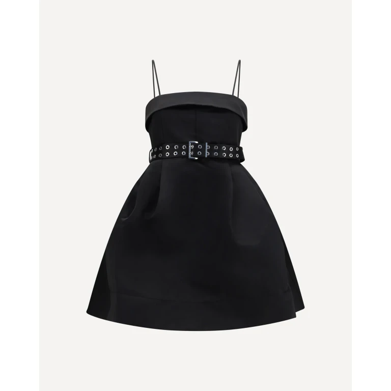 GANNI Short satin Dress with a full skirt Female 38