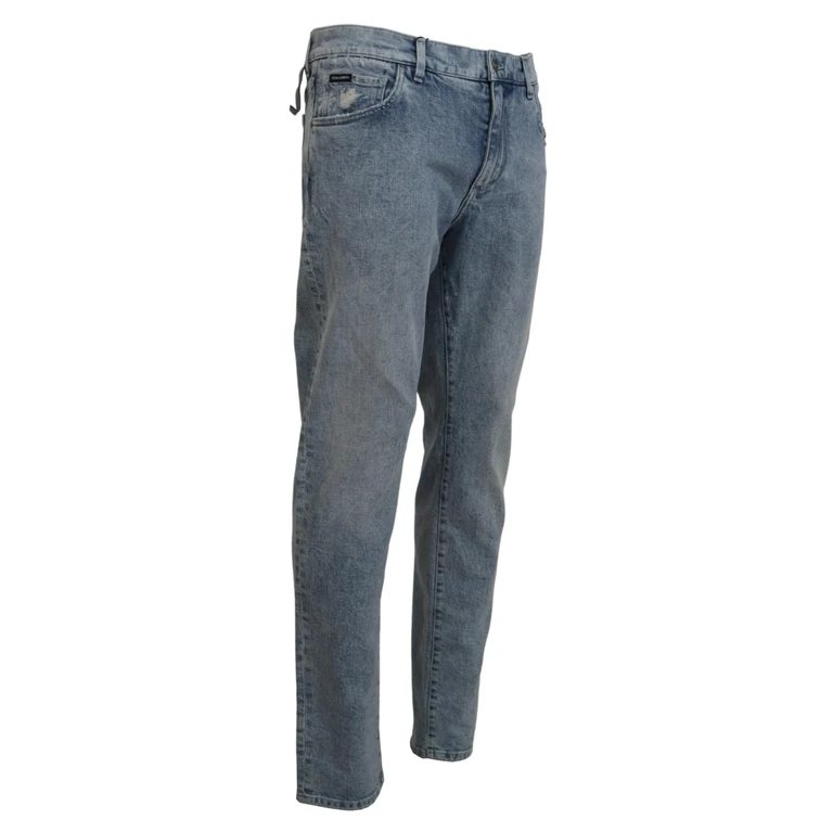 Blue Wash Slim Fit Cotton Denim Jeans Clothing - Men