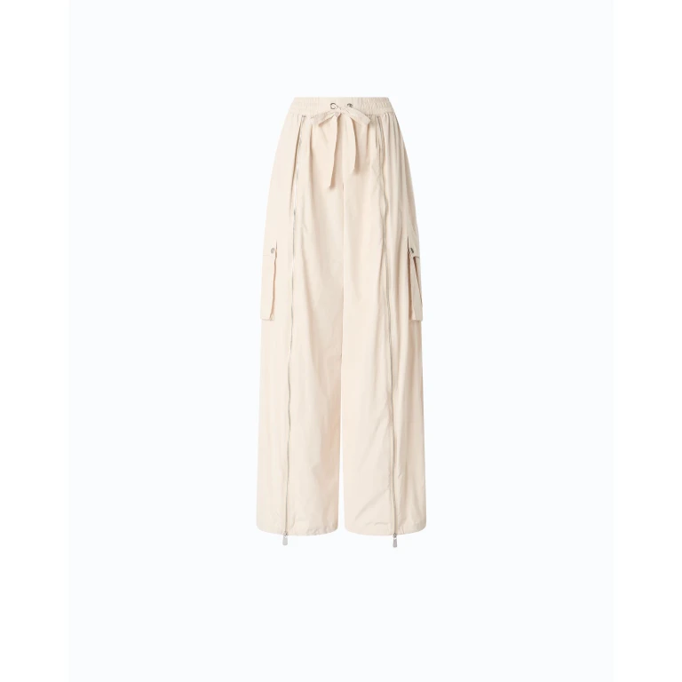 Pantalon palazzo avec fermetures zippées et poches cargo - XS