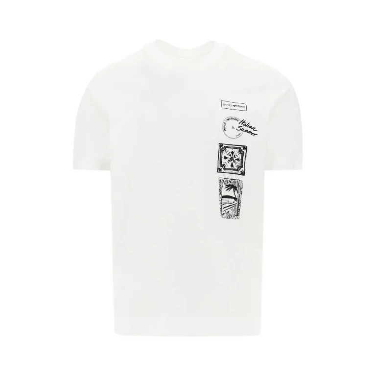 Camiseta de hombre Emporio Armani con estampado y bordado