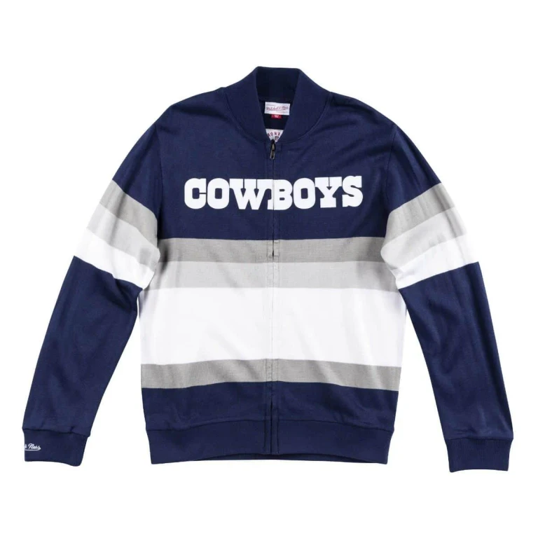 Men's NFL Front Stripe Full Zip Sweater Dallas Cowboys
