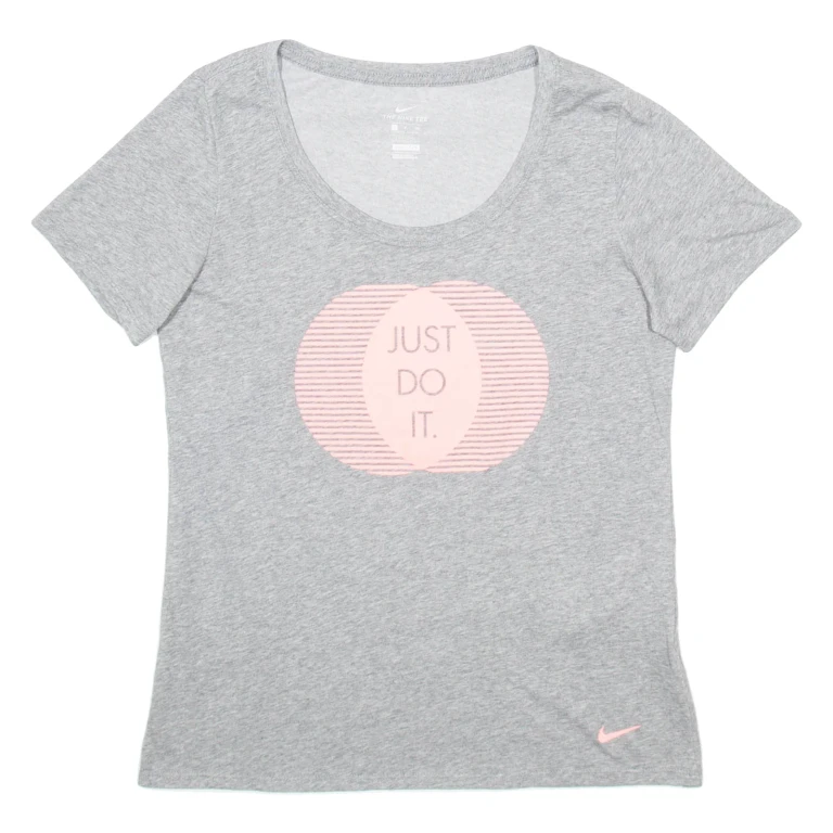 NIKE Womens T-Shirt Grey S