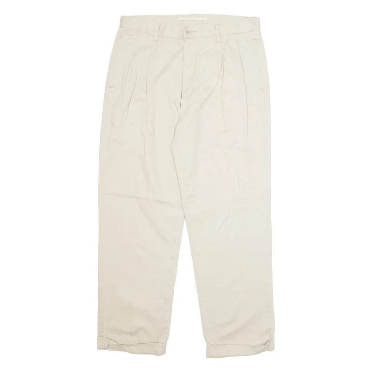 NAUTICA Chino Workwear Mens Trousers Beige Regular Straight W33 L30