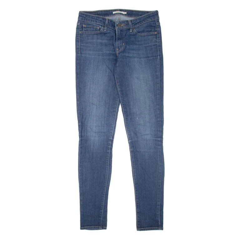 LEVI'S 711 Womens Jeans Blue Slim Skinny Denim Stone Wash W27 L32