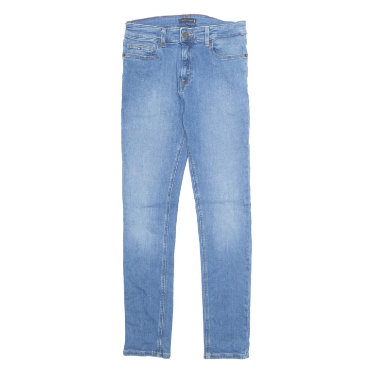 TOMMY HILFIGER Mens Jeans Blue Regular Skinny Stone Wash W26 L28