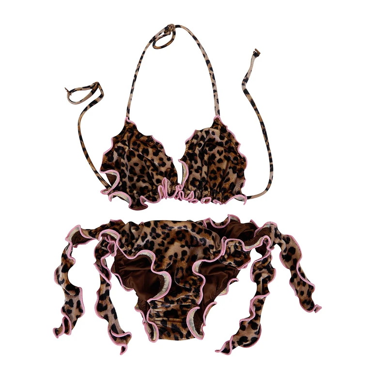 MC2 SAINT BARTH KIDS Costume Intero Stampa Leopardo "Cris"
