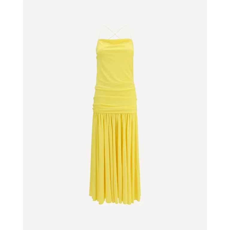 JACQUEMUS Plissiertes Midikleid