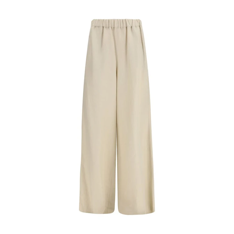 Max Mara Beige Linen Casual Pants - Women