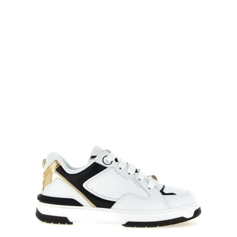 Versace Bicolor Leather Low Top Sneakers - Men
