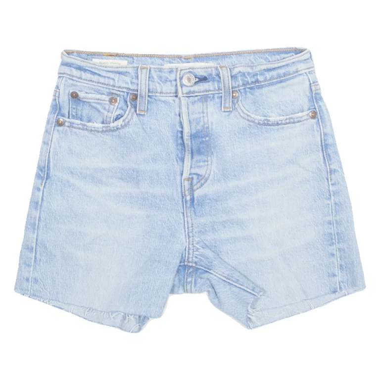 LEVI'S Cut Off Premium E Womens Denim Shorts Blue Relaxed XXS W23