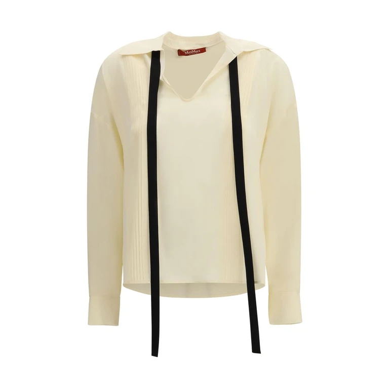 Max Mara Beige Silk Blouse - Women