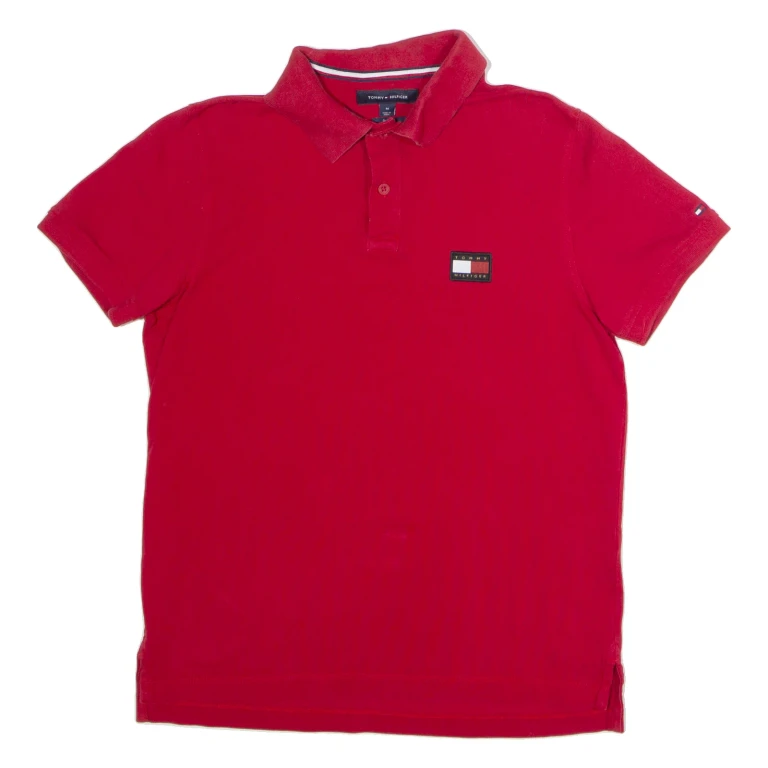 TOMMY HILFIGER Slim Fit Mens Polo Shirt Red M
