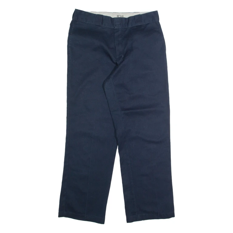 DICKIES Chino Mens Trousers Blue Regular Straight W30 L30