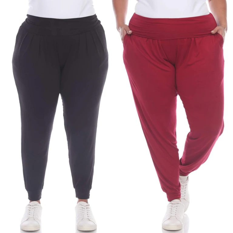 Women's Plus Size 2 Pack Harem Pants