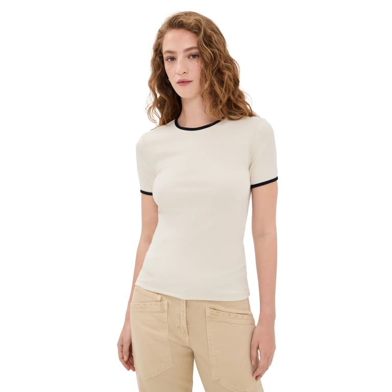 La Ligne Ringer Le'Rib Tee Cream/Black XS