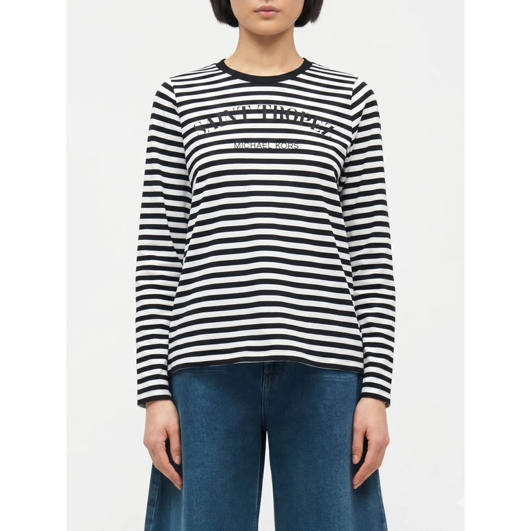 T-Shirt Woman color Black (MS6520JKWZBLACKWHITE)