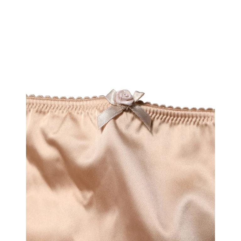 Dolce & Gabbana Beige Silk Blend High Waist Girdle Panty Underwear Elastane Clothing - Women
