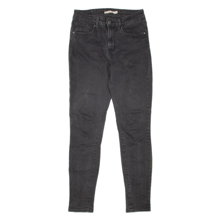 LEVI'S 721 High Rise Womens Jeans Black Slim Skinny W28 L30