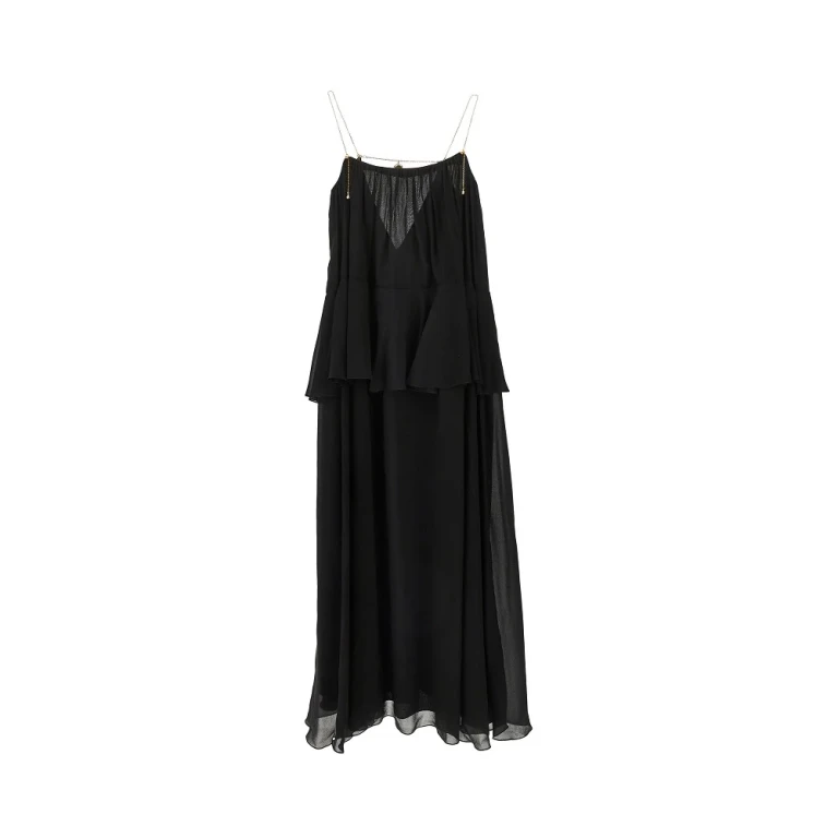 CHLOE' Silk georgette long dress Woman 36