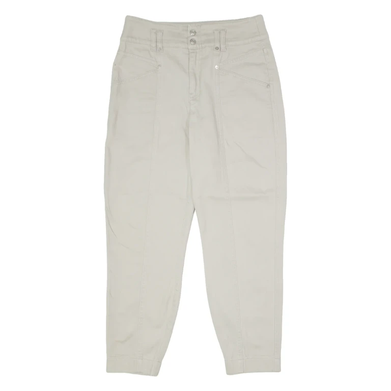 REISS Womens Twill Trousers Grey Regular Tapered W30 L24