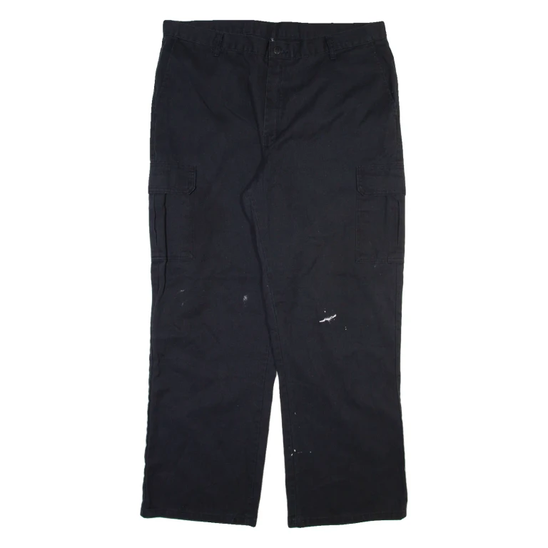 DICKIES Cargo Mens Trousers Black Regular Straight W40 L32