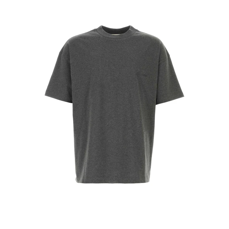 Fear Of God Essential Dark Grey Cotton T-Shirt Charcoalheather Exterior - Men
