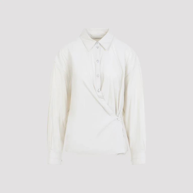 Straight Collar Twisted Shirt