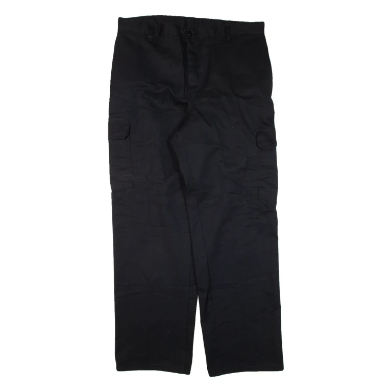 DICKIES Cargo Workwear Mens Trousers Black Relaxed Straight W36 L32