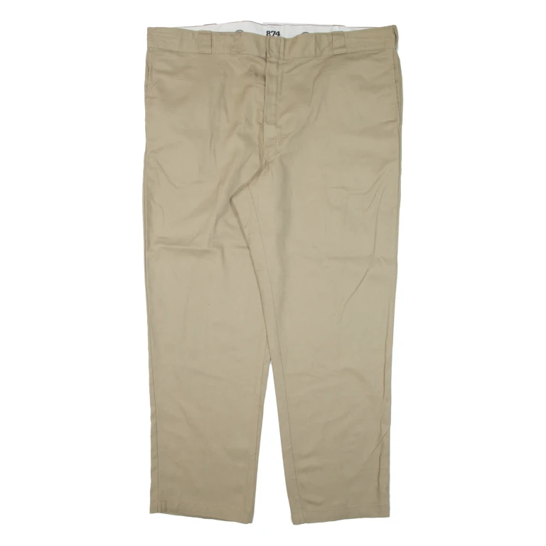 DICKIES 874 Workwear Mens Trousers Beige Regular Straight W44 L30