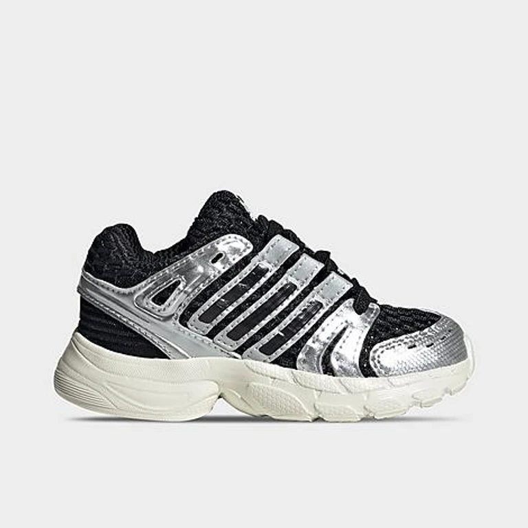 adidas Kids Toddler Adistar Control 5 Casual Shoes in Core Black/Silver Metallic Size: 4.0