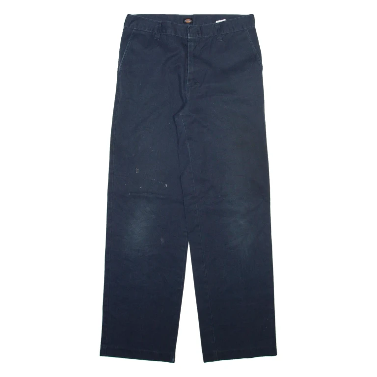 DICKIES Womens Trousers Blue Relaxed Straight W30 L30