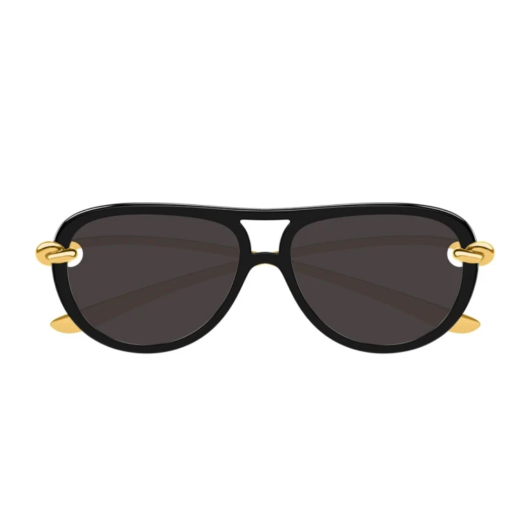 Bottega Veneta Bv1418s Signature Icons Black Bio-iniettato/metallo Sunglasses - Women