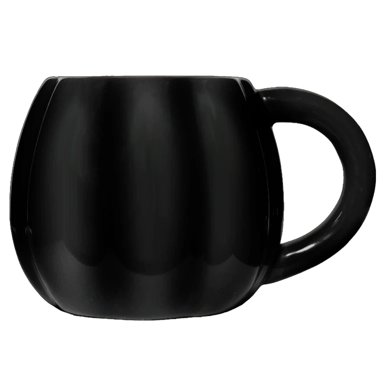 Black Pumpkin 19 oz Figural Coffee Mug