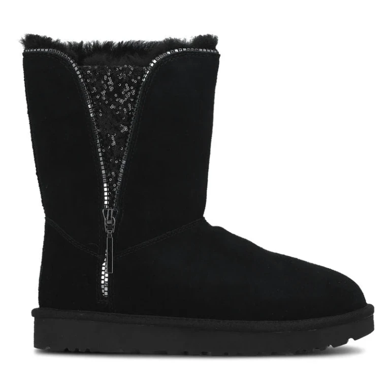 [1103764-blk] Womens Ugg Classic Zip Stiefel 'black' - Black