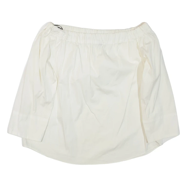 ZARA Womens Blouse White 3/4 Sleeve S