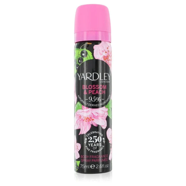 Yardley Blossom & Peach by Yardley London Body Fragrance Spray 2.6 oz for Women