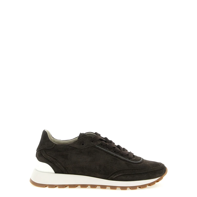 Brunello Cucinelli Brown Calfskin Sneakers - Women
