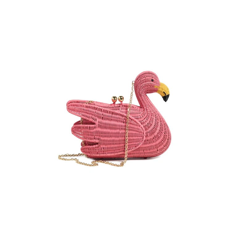 Serpui Dante Flamingo Clutch Pink One Size