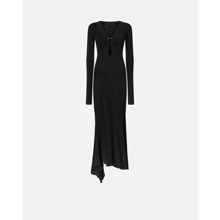 Pinko - Robe élégante avec jupe semi-transparente et traîne - XS