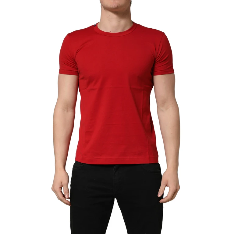 Red Goodluck 2023 Cotton Crew Neck T-Shirt - Men