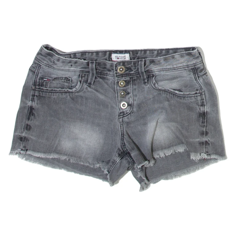 TOMMY HILFIGER Womens Denim Shorts Grey M W30