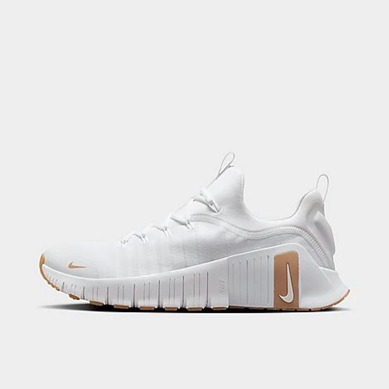 Nike Men's Free Metcon 6 Training Shoes in White/Gum Light Brown/Hemp Size: 6.0