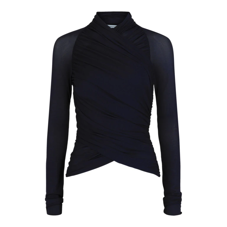 Ruched Long-Sleeve Top