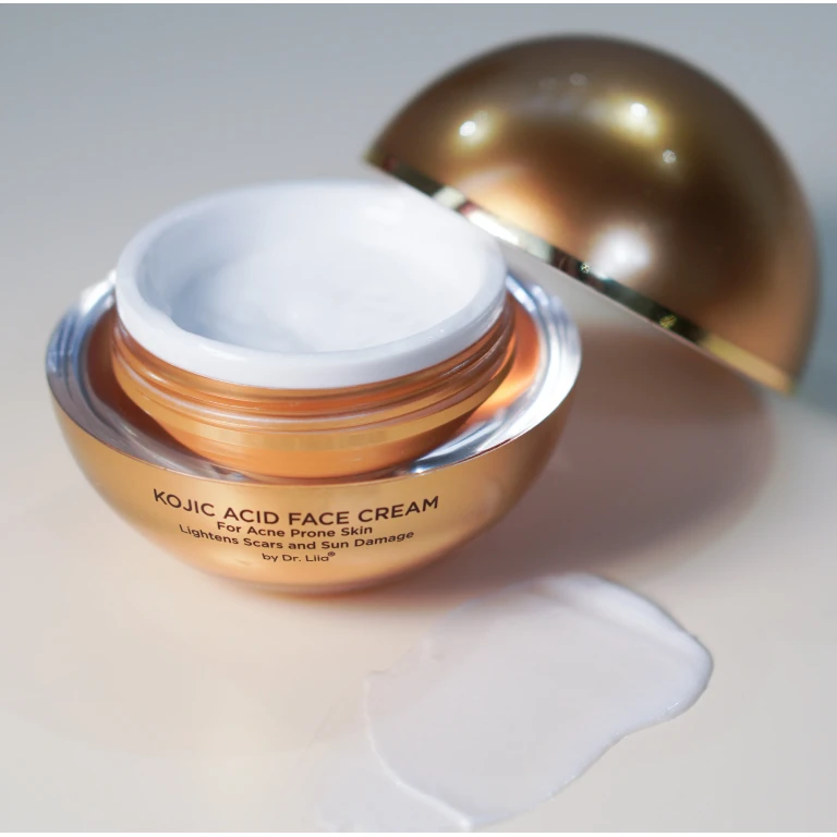 Kojic Acid Brightening Face Cream - Vegan, Gluten-Free & Acne-Prone Skin Friendly